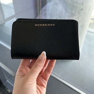 Burberry Check Card Case -Black